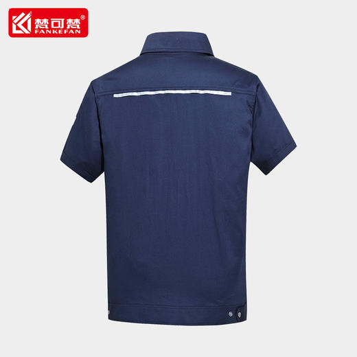 夏季短袖劳保工作服男耐磨工厂车间劳动工人半袖厂服上衣工服定制 商品图4
