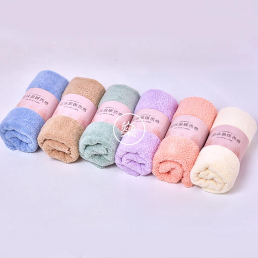【珊瑚绒加厚毛巾】居家布艺成人洗脸洁面干发巾 商品图6