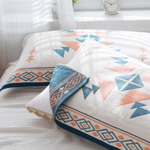 【加大加厚枕头巾 一对装】欧式风格纯棉枕巾全棉纱布 居家布艺床上用品成人情侣枕巾 商品图6