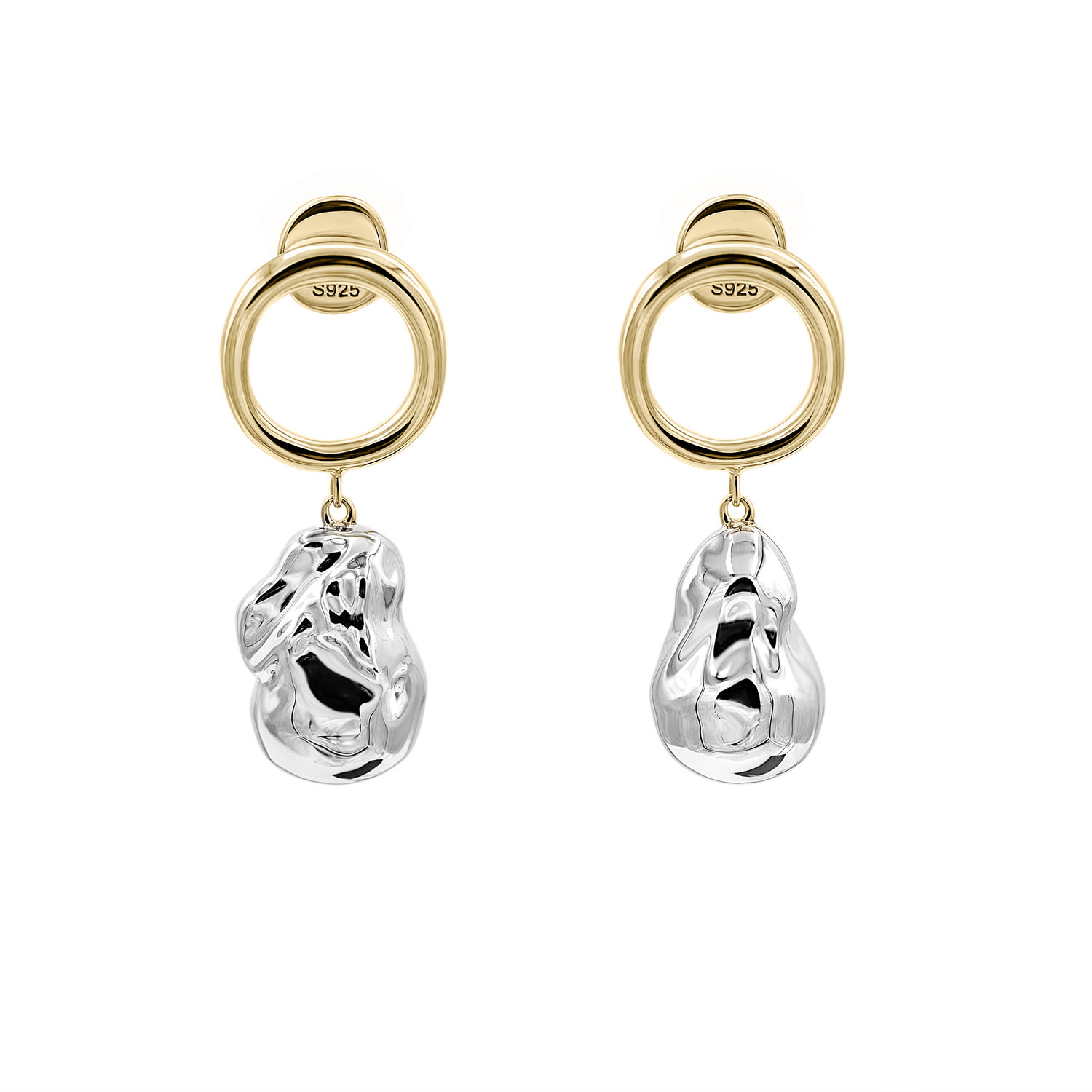 J.HARDYMENT | Silver Pearl and Medium Link earrings [耳环]