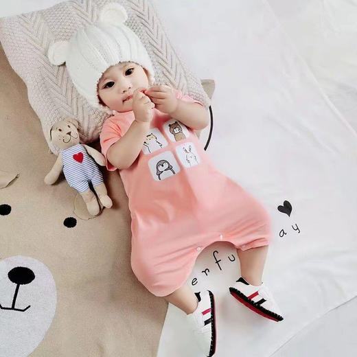 【童装】新款 宝宝婴儿连体衣服  夏季薄款短袖睡衣哈衣 商品图1