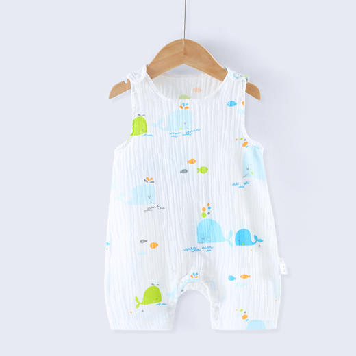 【母婴用品】优布兜   婴儿纯棉无袖连体衣 商品图1