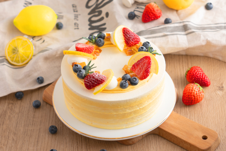 柠檬橙子水果低卡低脂生日蛋糕北京上海同城配送