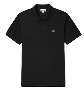 L1212-98  031  LACOSTE经典款宽松短袖POLO衫黑色