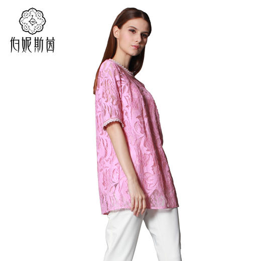 【伯妮斯茵】162T260--粉色T恤（不配吊带）--盛开的桃花--《生命之美-梵高的花园》 商品图2