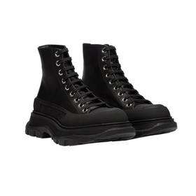 ALEXANDER MCQUEEN 麦昆 女士系带中靴 黑色 633900 WHZ62 1081