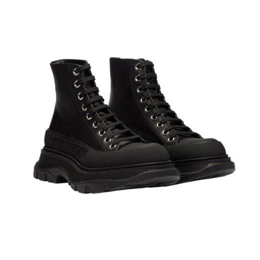 ALEXANDER MCQUEEN 麦昆 女士系带中靴 黑色 633900 WHZ62 1081 商品图0