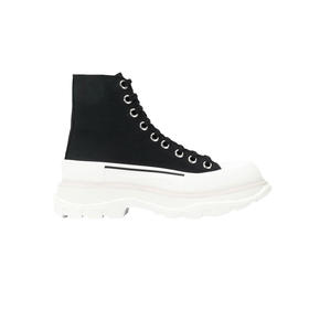 ALEXANDER MCQUEEN 麦昆 女士 中帮短靴黑帮白底 611706 W4L32 1070