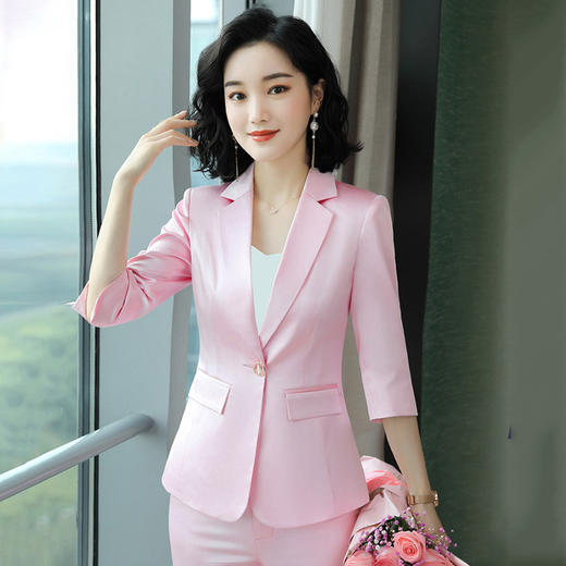 XZ6121+220新款时尚名媛气质小西服职业两件套 商品图0