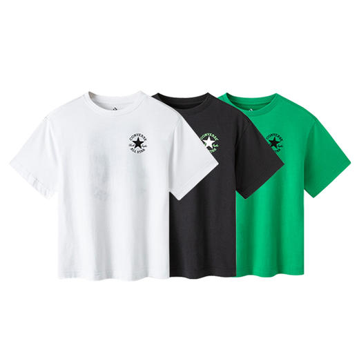 Converse匡威童衣夏男女儿童装绿色休闲时尚纯棉短袖T恤衫CV2122089 商品图0