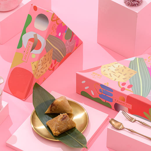 【限时拼团】【臻选出粽】KAMWAH锦华礼端阳臻礼 鲜肉粽子蜜枣豆沙甜粽新鲜手工盒装600g 商品图0