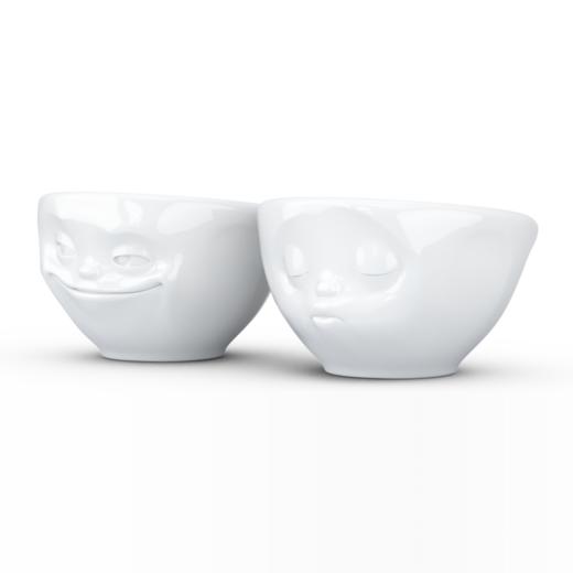 【Fiftyeight 】德国原产陶瓷碗表情碗2件套200ml 亲亲与微笑 商品图1