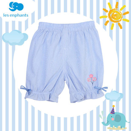 丽婴房-童衣类（夏）E1短裤\裤裙浅蓝 商品图0