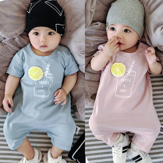 【童装】新款 宝宝婴儿连体衣服  夏季薄款短袖睡衣哈衣 商品图2