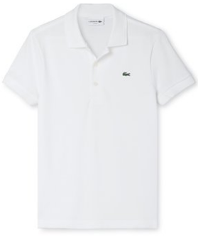 L1212-98  001  LACOSTE经典款宽松短袖POLO衫白色