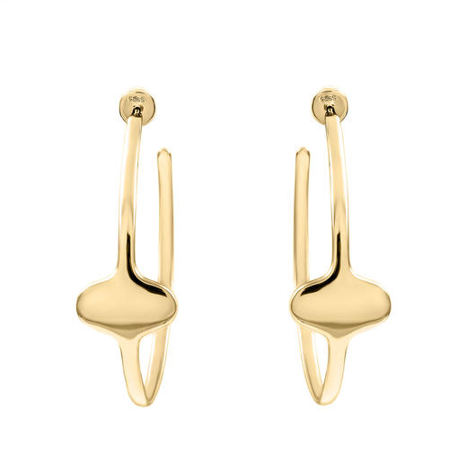 JHARDYMENT | 55mm Single Wide Face Hoop Earrings [耳环3色] 商品图4