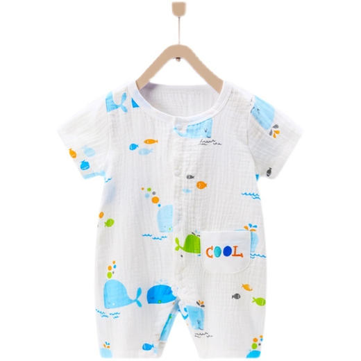 【母婴用品】优布兜  夏季薄款纯棉婴儿连体衣 商品图4