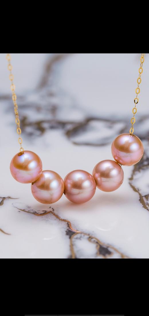 5F 灏润珠宝  五福临门微笑珍珠项链 商品图0