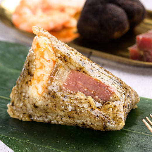 【臻选出粽】KAMWAH锦华礼【黑松露粽享礼】鲜肉海鲜大粽子手工新鲜盒装1000g 商品图3