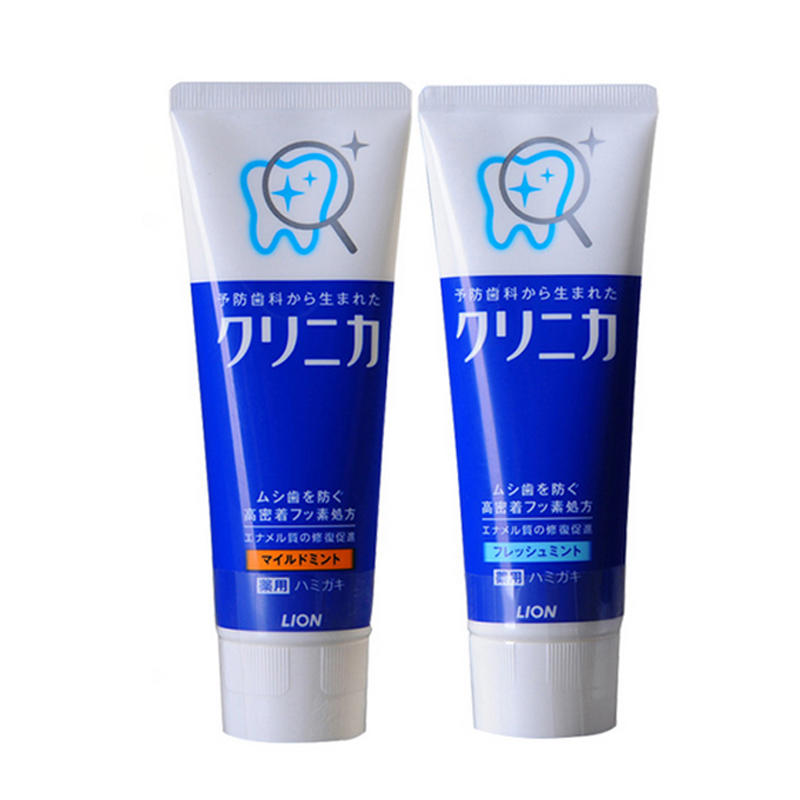 日本LION狮王酵素牙膏薄荷柑橘去垢健齿清新口气130g