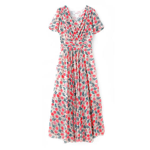 【聚划算】2021新款夏季印花度假大摆长裙沙滩雪纺连衣裙DD-863-788 商品图4