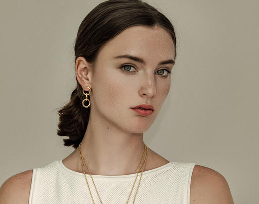 J.HARDYMENT | 3 Thumbprint Link (Medium) earrings [耳环 3色] 商品图1