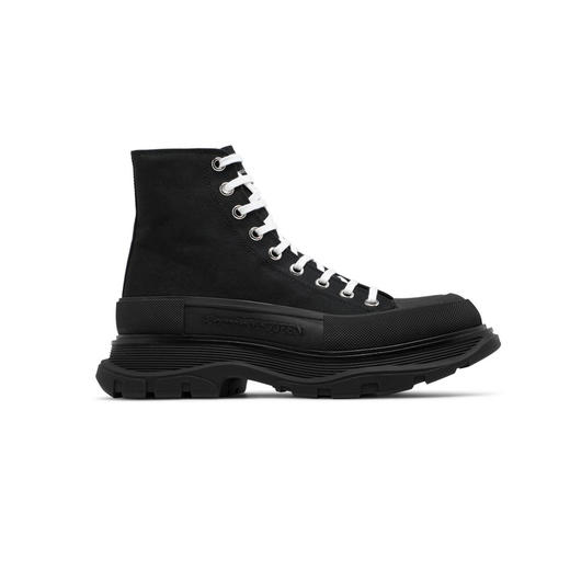 ALEXANDER MCQUEEN 麦昆  男士 系带厚底短靴 黑色 604254 W4L32 1000 商品图0