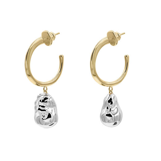 J.HARDYMENT | Silver Pearl and Medium Hoop earrings [耳环] 商品图2