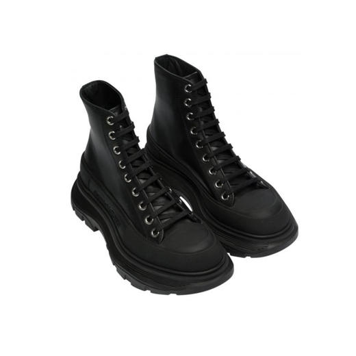 ALEXANDER MCQUEEN 麦昆 女士系带中靴 黑色 633900 WHZ62 1081 商品图3