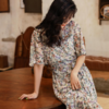 【梅豆】日系V领一片式碎花连衣裙 商品缩略图7