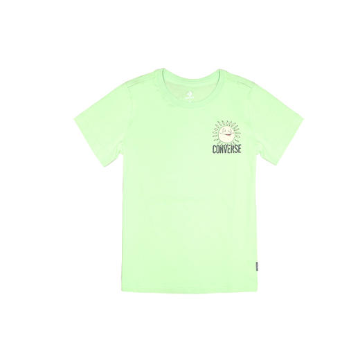 Converse匡威童衣夏绿色男女童纯棉小太阳休闲短袖T恤CV2122081 商品图0