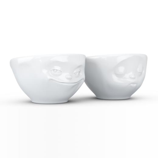 【Fiftyeight 】德国原产陶瓷碗表情碗2件套200ml 亲亲与微笑 商品图2
