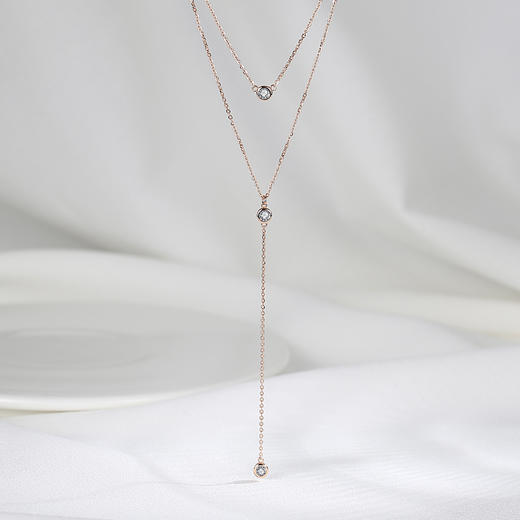 IU925纯银花间舞项链送女友闺蜜节日生日礼物 商品图0