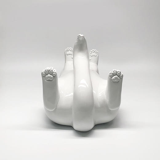 薛继业雕塑 签名版玻璃钢雕塑 大白睡猫 商品图3