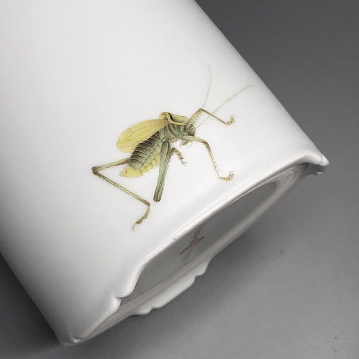 不仁斋 薛继业专款手拉坯粉彩手绘大号笔筒 商品图4