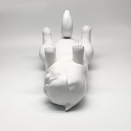 薛继业雕塑 签名版玻璃钢雕塑 大白睡猫 商品图1