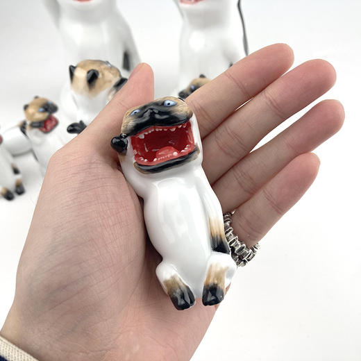 不仁斋外 经典款 釉上彩 手绘迷你招财猫 商品图1