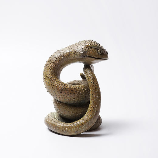 不仁斋 薛继业十二生肖雕塑系列 巳蛇 铸铜限量甲字款 商品图3