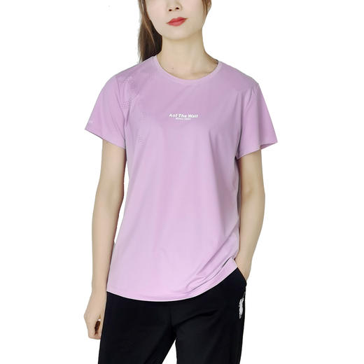 POLO短袖女宽松夏季速干吸湿透气时尚圆领纯色韩版T恤 商品图0