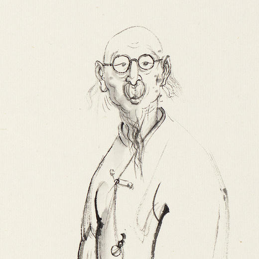 薛继业高仿微喷版画《红拐棍白石》 商品图1