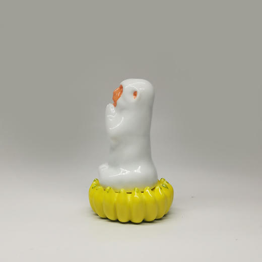 不仁斋 薛继业 陶瓷雕塑系列 己亥年坐禅猴 文房摆件 茶宠 商品图1