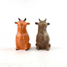 不仁斋薛继业陶瓷雕塑生肖牛新中式家居雕塑摆件牛气冲天