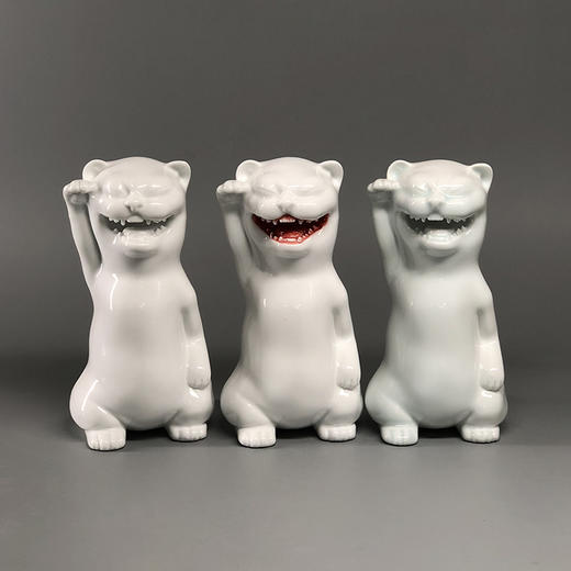 不仁斋 陶瓷雕塑系列 陶瓷招财猫 不含底座 商品图3