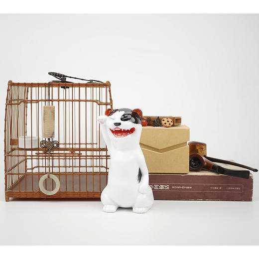 不仁斋 陶瓷雕塑  釉上彩手绘 招财猫ob 商品图4