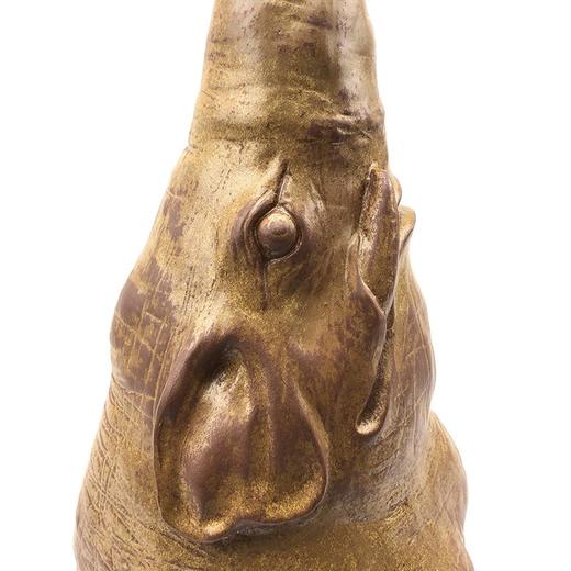 不仁斋 新品 薛继业陶瓷雕塑 柴窑大象 客厅摆件 吉祥摆件 商品图2