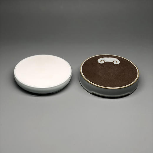 不仁斋外观专利 薛继业专款手拉坯青釉瓷砚 商品图2