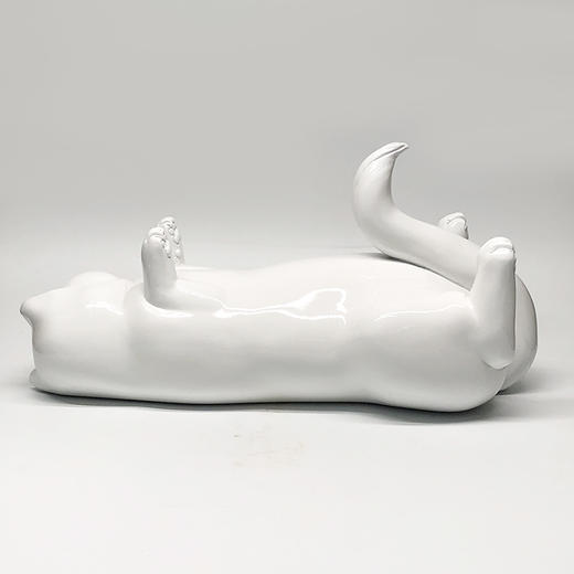 薛继业雕塑 签名版玻璃钢雕塑 大白睡猫 商品图2