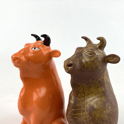 不仁斋薛继业陶瓷雕塑生肖牛新中式家居雕塑摆件牛气冲天 商品图2