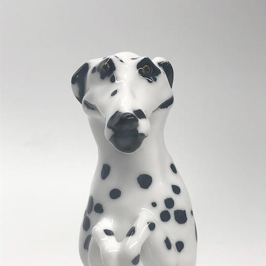 不仁斋新品 薛继业 雕塑 瓷胎 釉下黑 斑点狗 商品图3