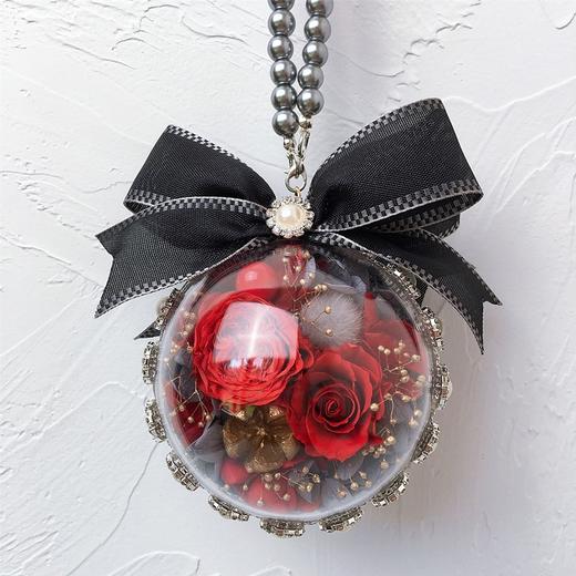 【72小时发货】永生花汽车挂饰 女后视镜8cm双面玫瑰花ins网红挂件送女友 活动礼品 商品图3